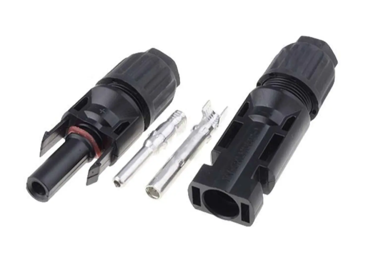 Imagem de Conjunto de 2 fichas solares MC4 macho + fêmea 1000V 30A (2.5...6mm²)
